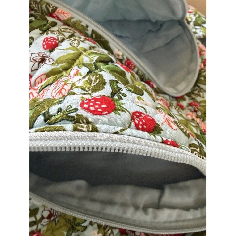Vera Bradley Frogberry Garden Blue Frogs Essential Large Backpack School NWT
